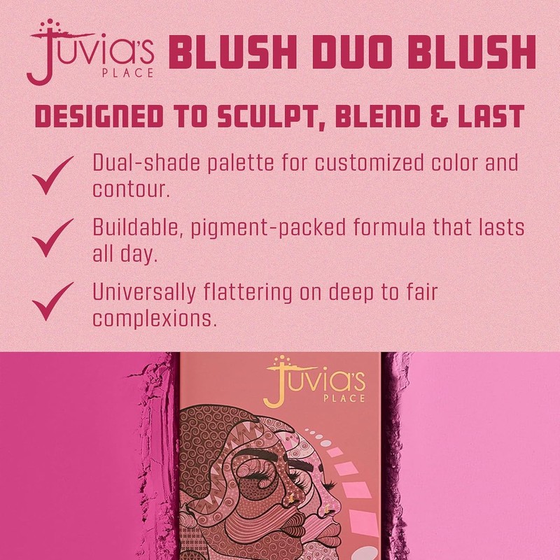 Juvia's Place Blushed Duo Blush Volume4 - Two Tone Pigmented