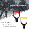 MroMax D-Grip Handles, 1-1/4" Inner Diameter, PVC, Snow Shovel Replacement,