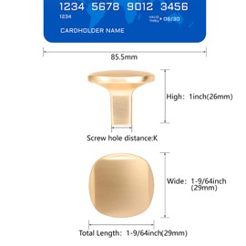 Cotykiley 10 Pack Brushed Brass Kitchen Cabinet Knobs Drawer Pulls Solid Vintage Brass Drawer Knobs Dresser Knobs Kitchen Cabinet Hardware Knobs for Dresser Drawers