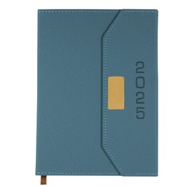 2025 Daily Monthly Planner - Calendar, January - December 2025, 100GSM Thick Paper, Leather Cover, Planner with Hourly Schedule,6.1" x 8.2", Daily Inside Page - Monthly Inside Page, Pen Holder, Bookmarks (Light blue)