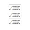 3 Pack Certified Shovel Operator Funny Work Hard Hat Biker
