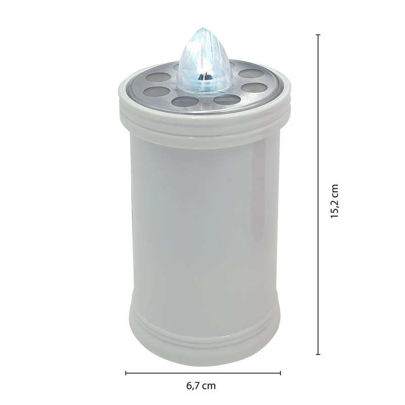 Lumino Elettrico a Led 15,2cm, Durata 90gg, bianco con Luce