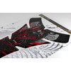 Tank Pad Motorcycle Skull Black Red Compatible with Suzuki X503702VA