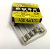 Box of (5) Bussmann AGC 45/100 3AG 1/4" x 1-1/4"