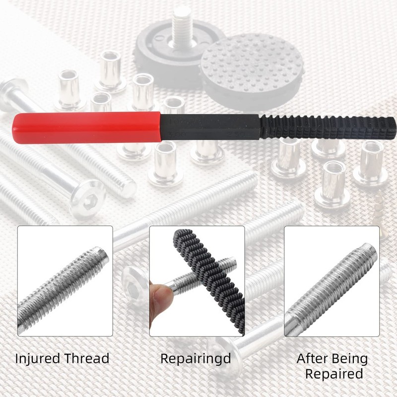15PCS Metric Thread Restorer Set, Universal Metric Thread Repair Restorer