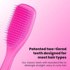 Tangle Teezer The Ultimate Detangler - Cepillo para cabello húmedo y seco, desenreda todo tipo de cabello, reduce la rotura, elimina nudos, dientes de