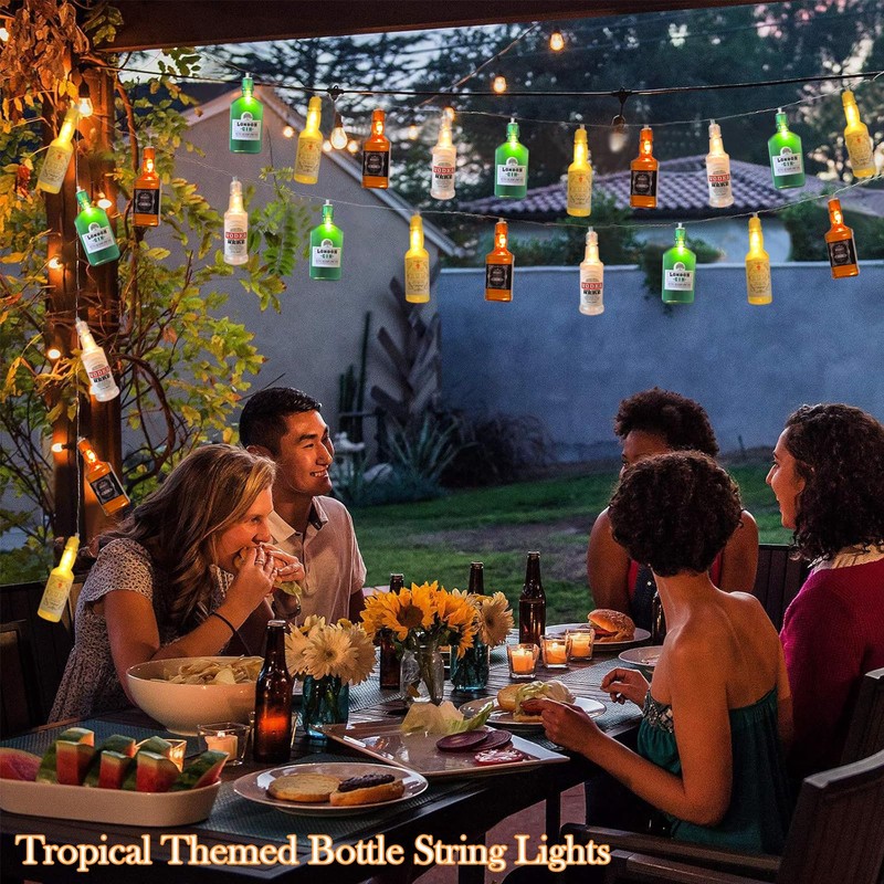 Battery Operated Wine Bottle String Lights, 6.86FT Summer Decorative Hanging