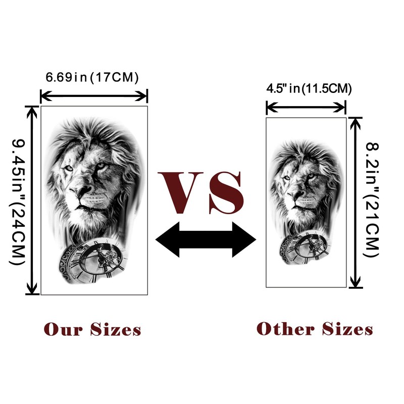 Yazhiji 36 Sheets Temporary Tattoos Stickers, 12 Sheets Fake Body