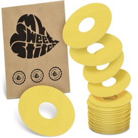 MySweetStitch | Patch for Freestyle Libre 3 Sensor Waterproof, Breathable and Skin-Friendly (25 Pieces) | Made in Germany | Outer Ø 60mm, Inner Ø 20mm | Yellow