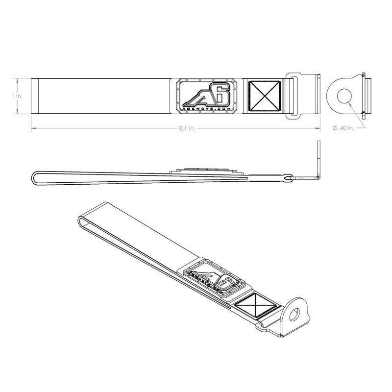 Agency 6 Rear LIFTGATE Hatch Pull Strap -Fits Toyota 4Runner