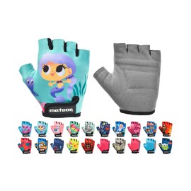 meteor Kid Cycling Gloves With Short Half Fingers Fastened Children Kid Child Bike Safety Accessories Hand Protect