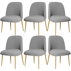 Shell Chair Covers Set of 6/4/2,Grey Stretch Shell Dining Chair Slipcovers,Armless Green/Black Dining Chair Covers Washable Removable,Lounge Corner Chair Protector for Round Back Chair (Color : #13,