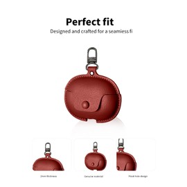 Protective Case for Technics EAH-AZ100/AZ80 Earbuds, Durable and Eco-Friendly Bluetooth Headphone Cover with Precise Holes and Charging Compatibility, Shockproof, Comfortable Touch, Red