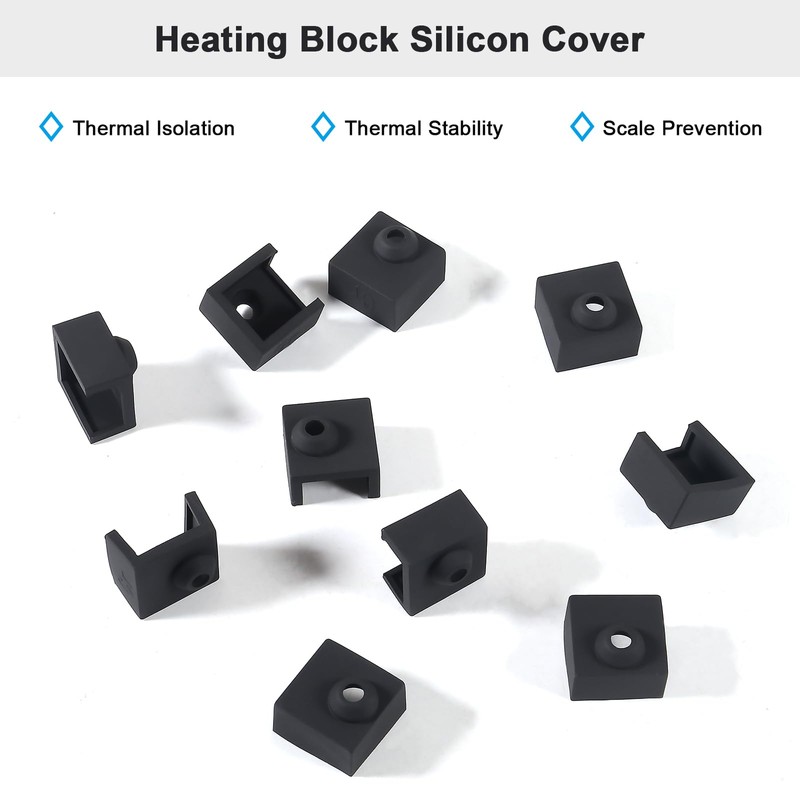 JUZITAO 10PCS 3D Printer Hotend Silicone Sock Heater Block Silicone