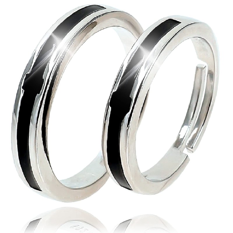 RLYKAL Pair Rings, One Size Fits Most, Pinky Rings, Couples,