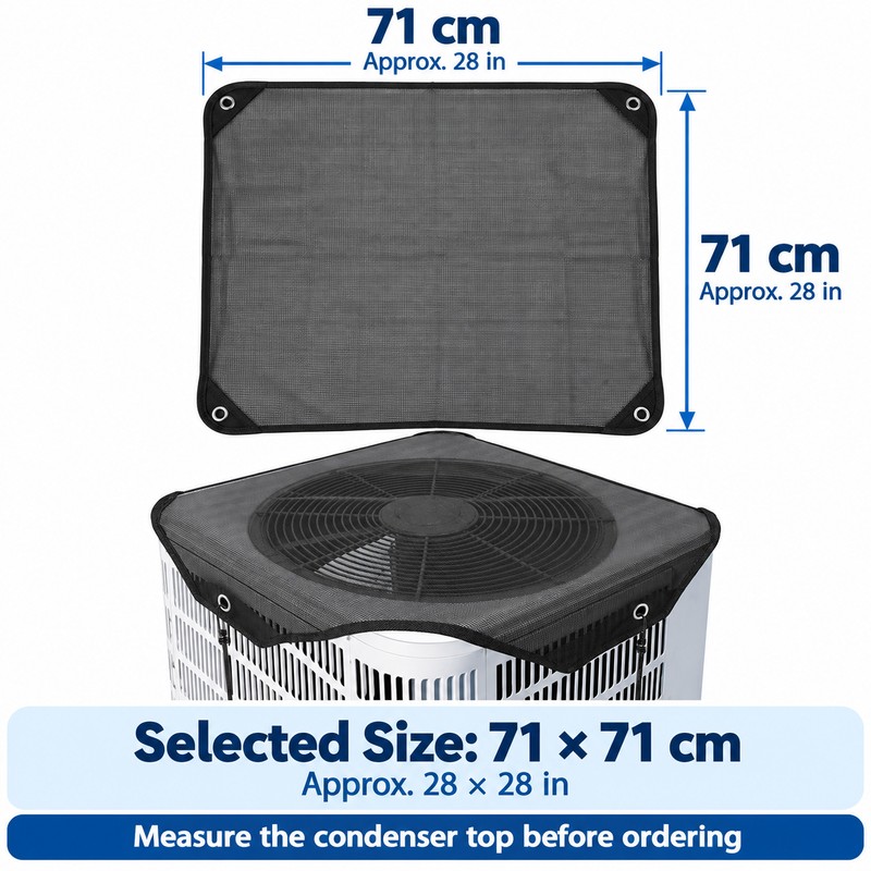 Outdoor Central Air Conditioner Mesh Top Cover, 28 Inch AC