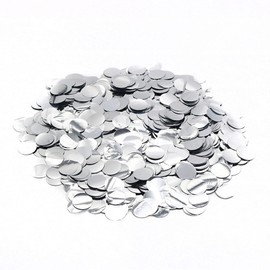 Silver Foil Mylar Round Confetti,Round Dots Glitter Table Confetti,Sparkling for Party Decorations(1.76 OZ)