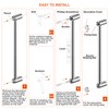 Shower Slider bar 18 Inches with Adjustable Handheld Shower Head