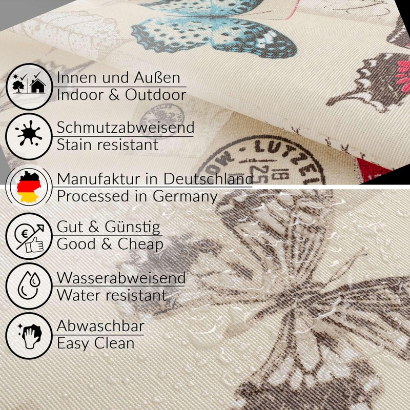 Fabric Tablecloth Washable Table Linen Tablecloth Cotton Polyester Butterflies Oval