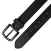 Dickies Men's Leather Belt with Tonal Stitch, Black, Medium