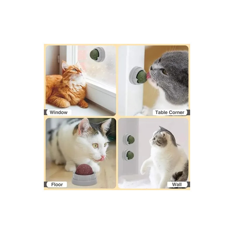 Catnip Pelota Giratoria Gatos 1 Bola Hierba Gatera Juguete