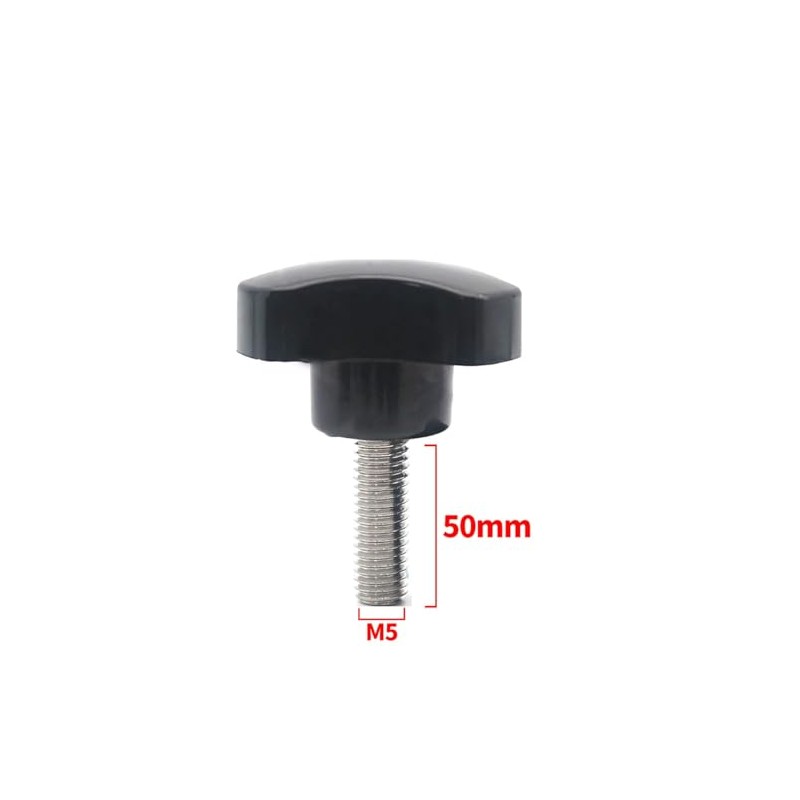 Star Knobs M5 x 50mm Triangle Head Screw Clamping Nuts