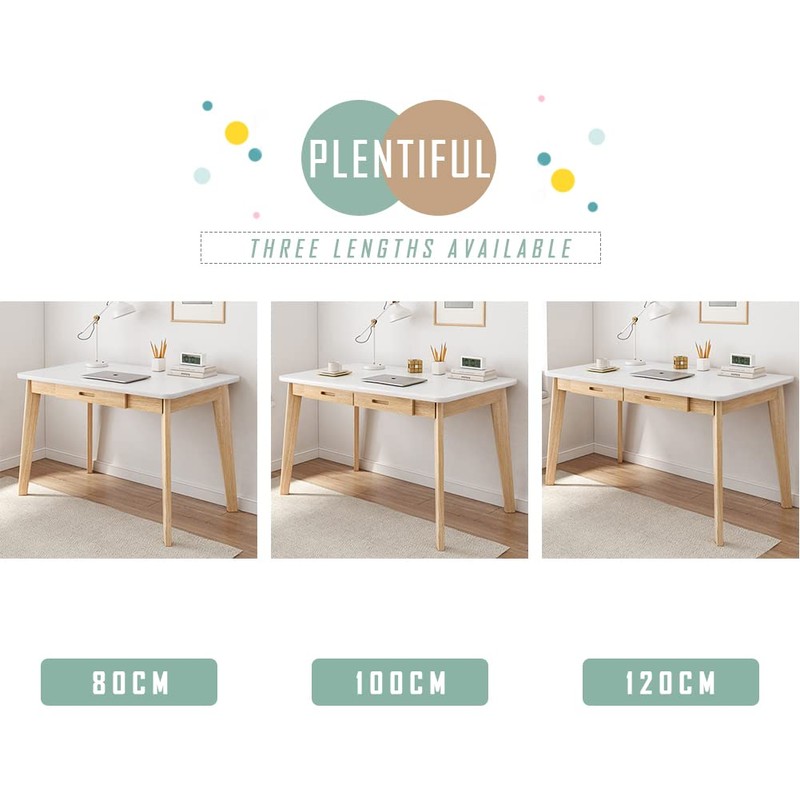 IOTXY Solid Wood Writing Desk - Home Office Workbench Desk