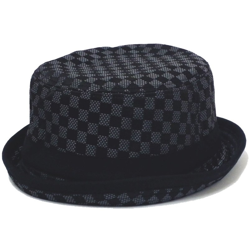 Happy Hat, Plaid Pork Pie Hat, 23.6 inches (60 cm),