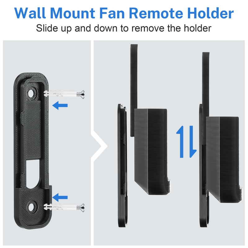 Saillong 2 Pack Ceiling Fan Remote Control Holder with Screws