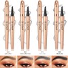 HOUSN Eyebrow Pencil Black Microblading Eyebrow Pen, Liquid Four-Point Eyebrows,