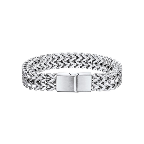 Richsteel Cuban Link Bracelet for Men 12mm Width Large Franco