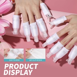 FANDAMEI Nagellackentferner Werkzeuge Set, Nagel Clips Kappen Transparent, 500 Stk. Wattepads für Gelnägel, Nagelhautschieber Edelstahl, 2 Stk. Nagelfeile, Nagelbürste, 100ML Leere Pump Spenderflasche