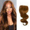 5X5 Brown Closure Body Wave Human Hair Hd Transparent Lace
