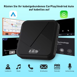 MMB Wireless CarPlay/Android Car Adapter, Wireless 2-in-1 Converts Wired to Wireless, Compatible with iOS 10+ and Android 11.0+, for Vehicles with Wired Carplay/Android Anto