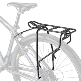 Bicycle Rear Rack - Pannier Rack Compatible with MIK System, Bicycle Pannier Rack for Disc Brakes/Non-Disc Brakes - Height Adjustable for 26"-29" Frame