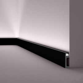 IL10 BLACK WALLSTYL Light Strips - 80 x 23 x 2000 mm - NOËL & MARQUET - A NMC Brand - Extruded Polystyrene with High Density