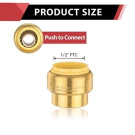 (Pack of 5) EFIELD 1/2 Inch Plug End Cap Push-Fit Fitting to Connect Pex, Copper, CPVC with a Disconnect Clip,(PF143-5PCS)