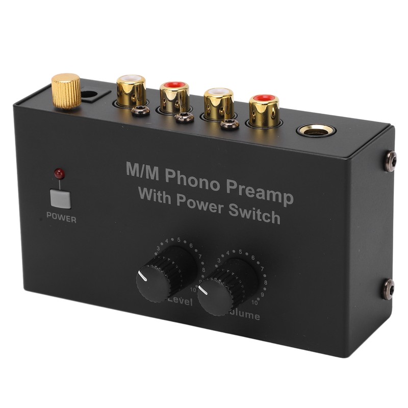 Phono Preamp RCA L R Input Output Level Turntable Volume