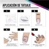 1 paquete con 9 planillas de calcomanías de tatuajes holográficos
