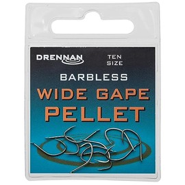 Drennan Barbless Wide Gape Pellet Hooks: 14