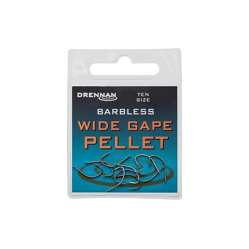 Drennan Barbless Wide Gape Pellet Hooks: 14