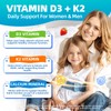 Mchokuu Vitamin D3 K2 Gummies 5000IU Sugar Free Supplement, 60