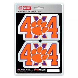 FANMATS Clemson University Tigers 4x4 Off Road - Set of 2 Sticker Sheet