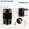 MustGood Heavy Duty Farm Gate Latch 2 Way Gate Latch
