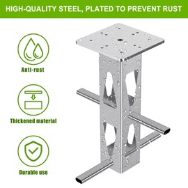 Dolibest Heavy Duty In-Ground Umbrella Base, Universal Steel Rustproof Steel Ground Umbrella Stand, Space-Saver Steel Anchor for Outdoor Offset Cantilever and Middle Pole Patio Umbrellas