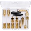 FABULETTA Kit 15 Adaptadores Válvula Bicicleta, Cobre SV DV AV