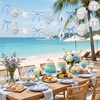 ZEYIYER 13Ft Blue Bow Starfish and Seashell Banner, Summer Coastal