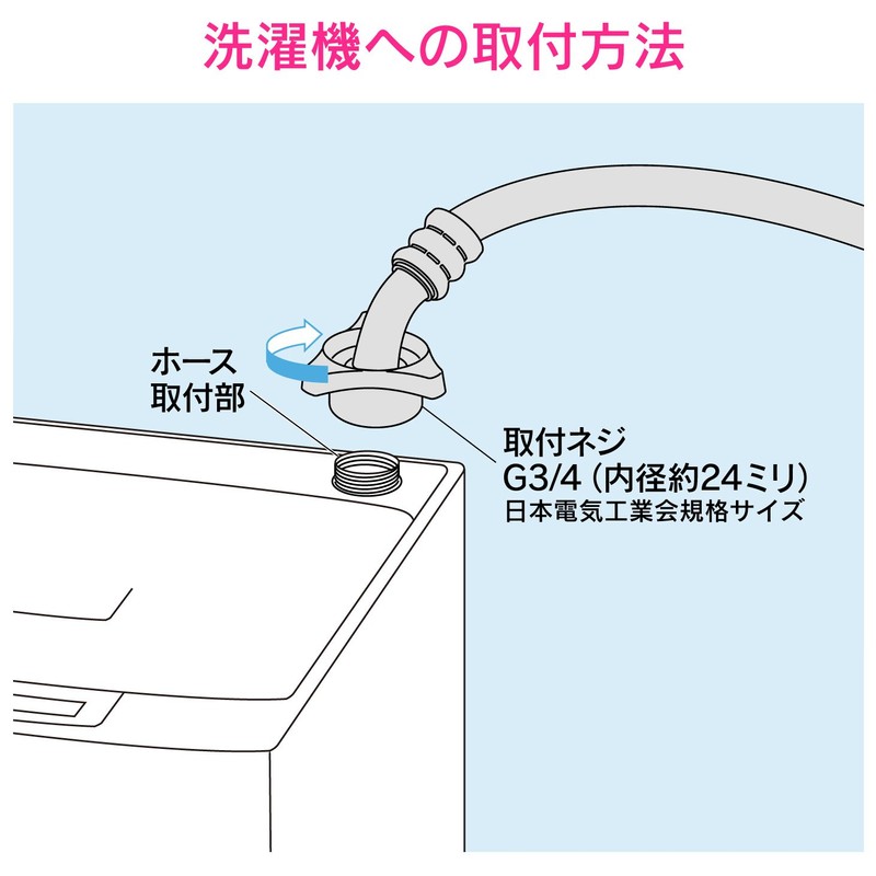 Gaona GA-LC002 Yatamon Curtiss Automatic Washing Machine Water Supply Hose