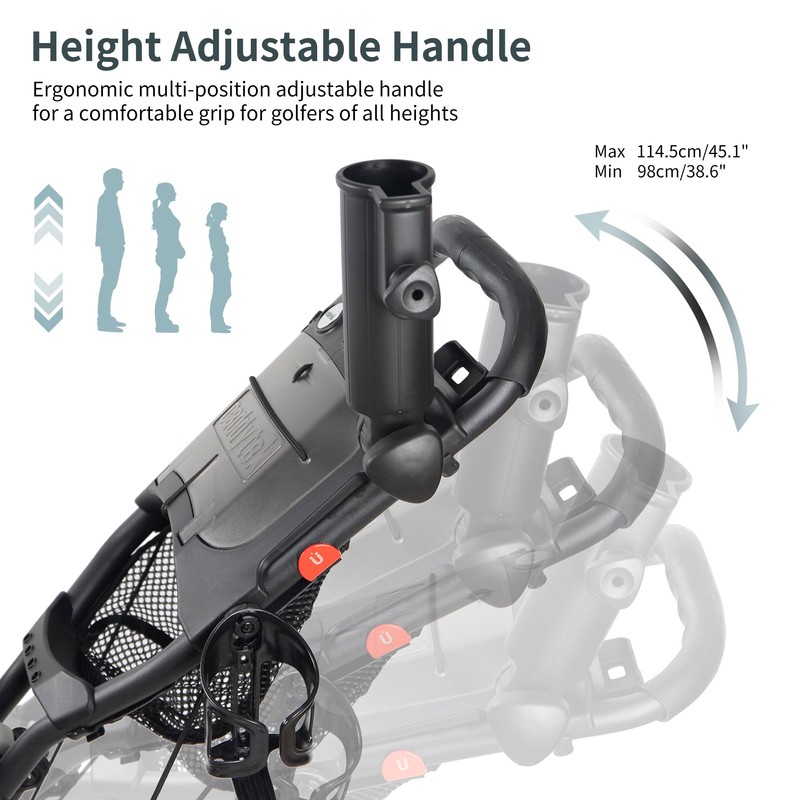 Caddytek CaddyCruiser ONE V8 4 Wheel Golf Push Cart -