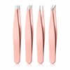 4-Piece Eyebrow Tweezers Set for Precision Grooming – Multi-Tip Stainless